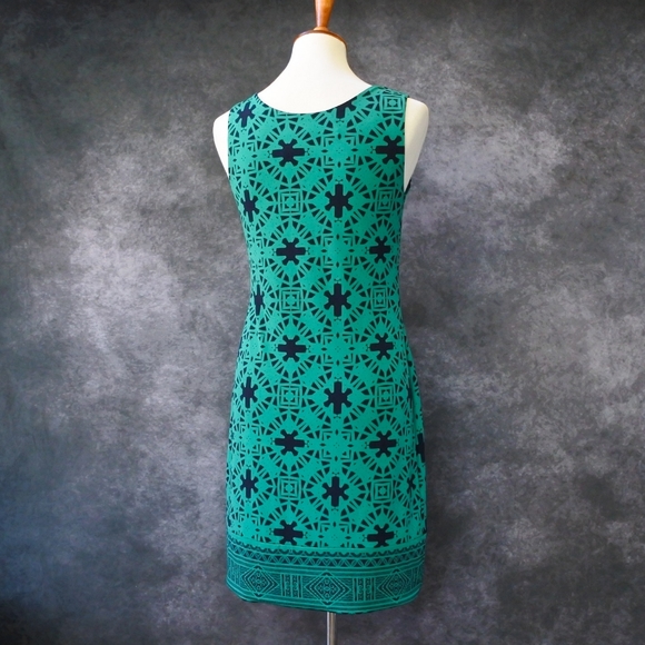 NWT Magnolia Grace Stitch Fix Reversible Perissa Green Navy Blue Dress Size S - Picture 5 of 6